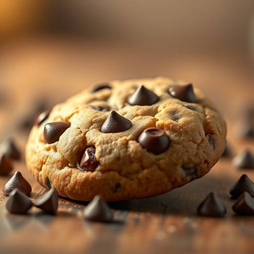 Una galleta con chispas de chocolate, representando las cookies informáticas.